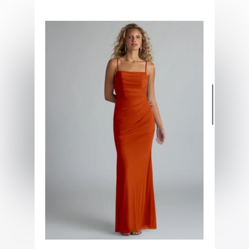 Azazie Vibrant Orange Maxi Dress
